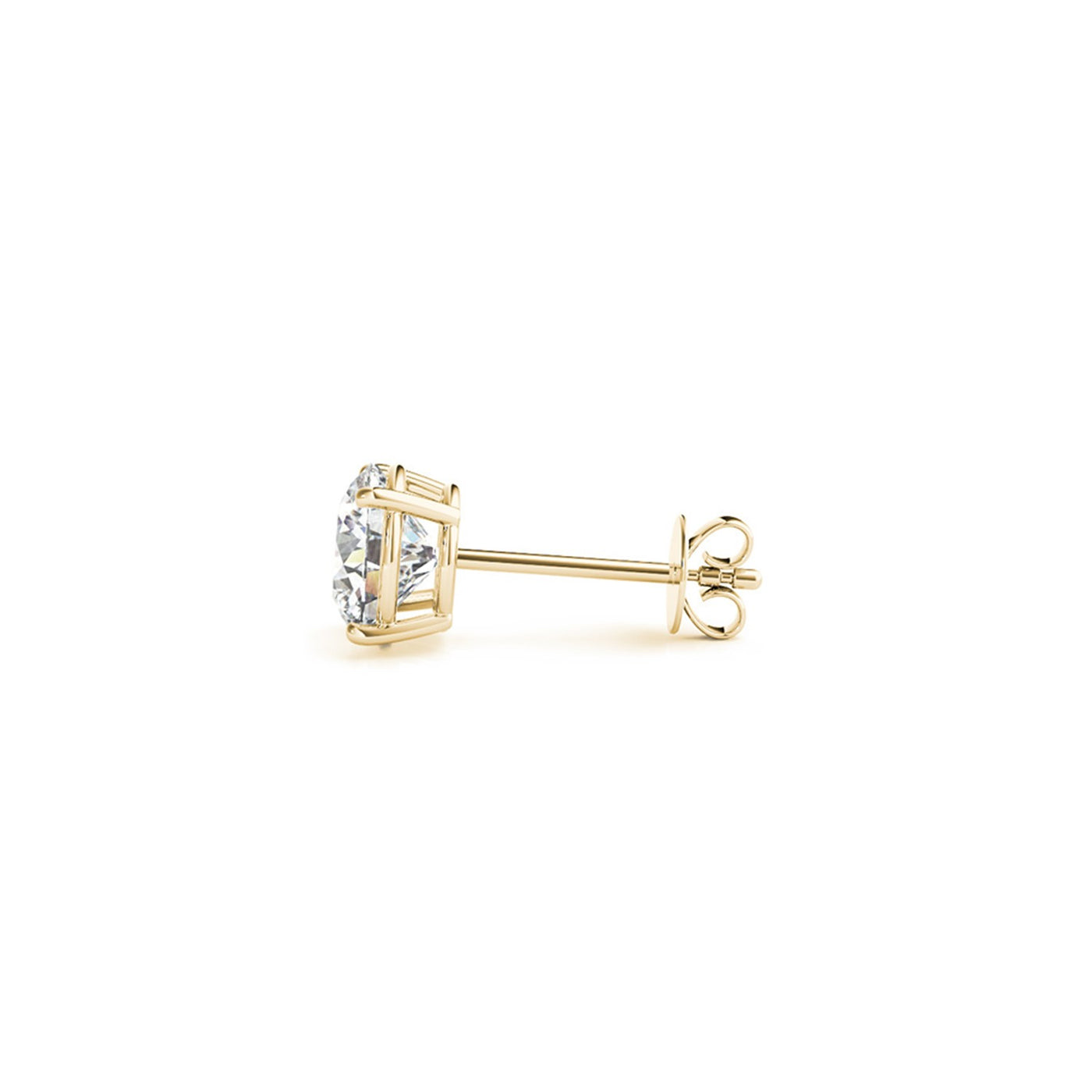 2 cttw Certified IGI Lab Grown Round Diamond Stud Earrings 14k Yellow Gold (G/VS2) - jazzyjewelryjones