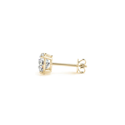 2 cttw Certified IGI Lab Grown Round Diamond Stud Earrings 14k Yellow Gold (G/VS2) - jazzyjewelryjones