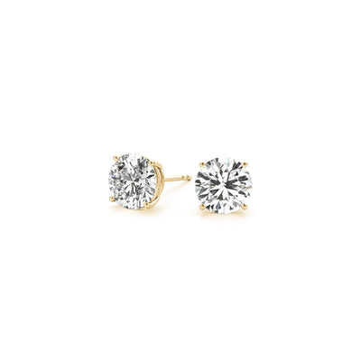 2 cttw Certified IGI Lab Grown Round Diamond Stud Earrings 14k Yellow Gold (G/VS2) - jazzyjewelryjones