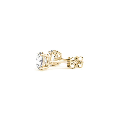 2 cttw Certified IGI Lab Grown Round Diamond Stud Earrings 14k Yellow Gold (G/VS2) - jazzyjewelryjones