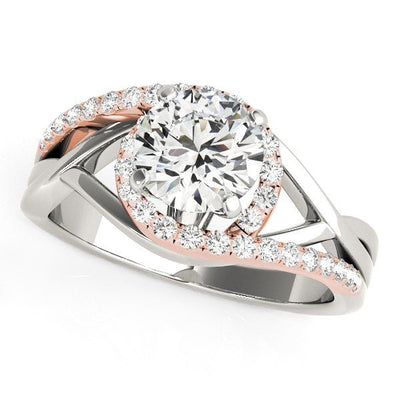 14k White And Rose Gold Bypass Diamond Engagement Ring (1 1/4 cttw) - jazzyjewelryjones