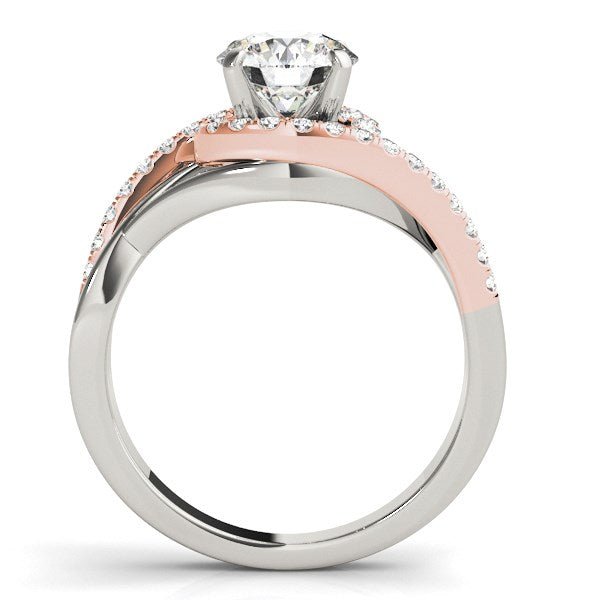 14k White And Rose Gold Bypass Diamond Engagement Ring (1 1/4 cttw) - jazzyjewelryjones