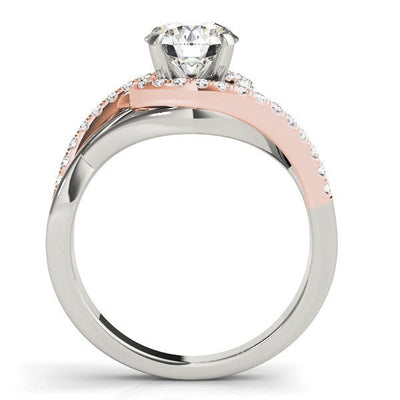 14k White And Rose Gold Bypass Diamond Engagement Ring (1 1/4 cttw) - jazzyjewelryjones