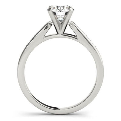 14k White Gold Single Row Diamond Engagement Ring (1 cttw) - jazzyjewelryjones