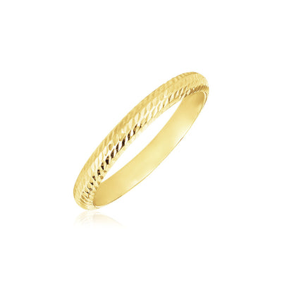 14k Yellow Gold Textured Comfort Fit Wedding Band(2.50 mm) - jazzyjewelryjones