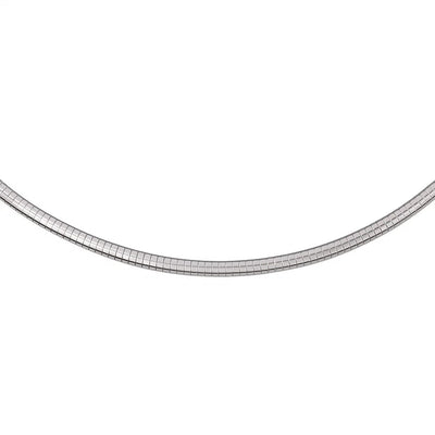 Sterling Silver Classic Omega Chain Necklace (4.0mm) - jazzyjewelryjones