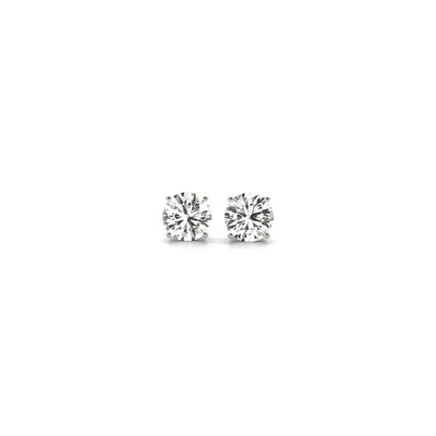 1/2 cttw Lab Grown Round Diamond Stud Earrings 14k White Gold (G/VS2) - jazzyjewelryjones