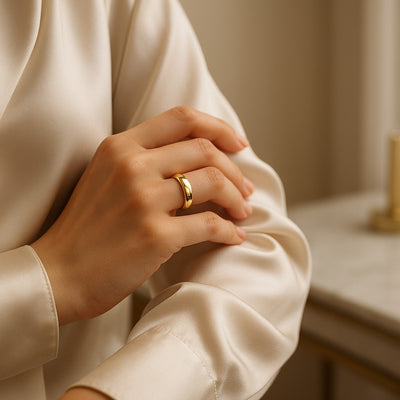 14k Yellow Gold Comfort Fit Wedding Band(5.00 mm) - jazzyjewelryjones