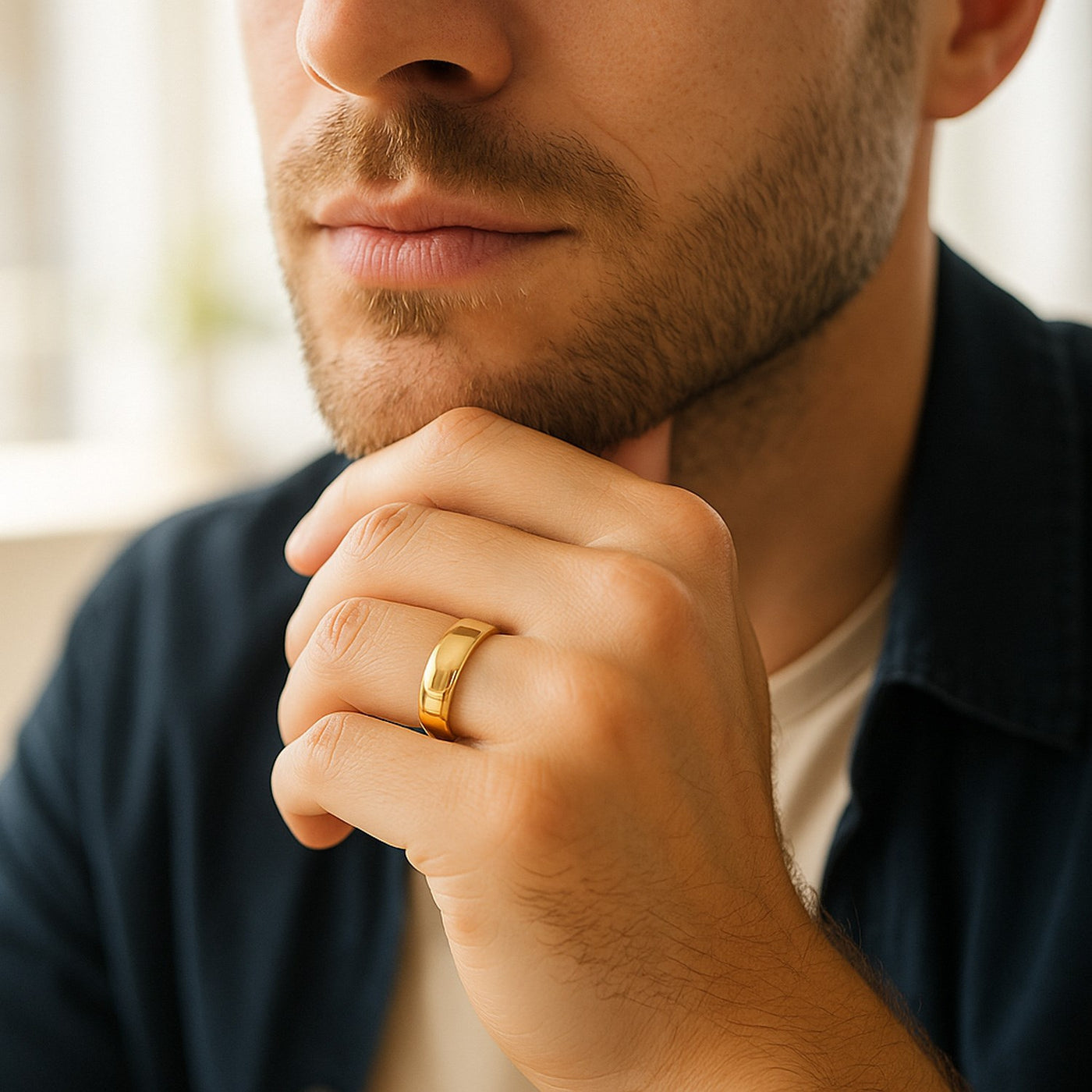 14k Yellow Gold Comfort Fit Wedding Band (6.00 mm) - jazzyjewelryjones