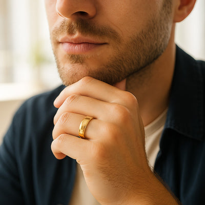 14k Yellow Gold Comfort Fit Wedding Band (6.00 mm) - jazzyjewelryjones