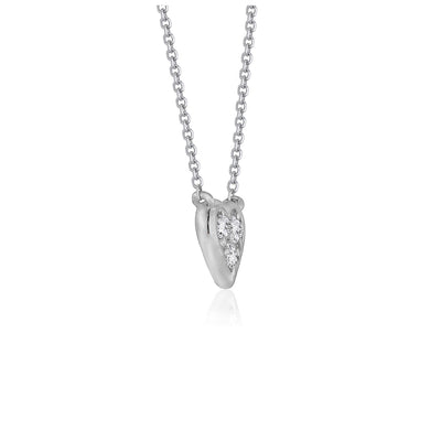 Diamond Heart Design Pendant in 14k White Gold - jazzyjewelryjones
