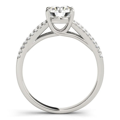 14k White Gold Split Shank Round Diamond Engagement Ring (1 1/8 cttw) - jazzyjewelryjones
