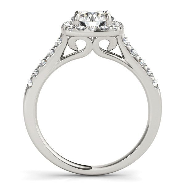 Square Shape Halo Diamond Engagement Ring in 14k White Gold (1 1/2 cttw) - jazzyjewelryjones