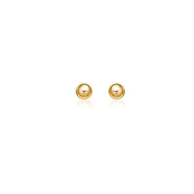 14k Yellow Gold Round Stud Earrings (5mm) - jazzyjewelryjones