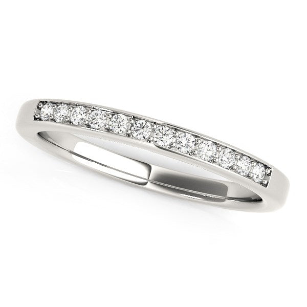 14k White Gold Diamond Wedding Band (1/8 cttw) - jazzyjewelryjones
