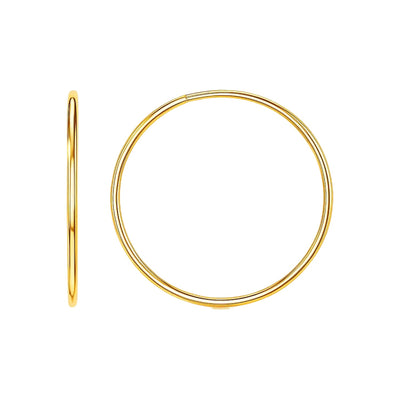 Endless Hoop Style Earrings in 14K Yellow Gold(1.2x30mm) - jazzyjewelryjones