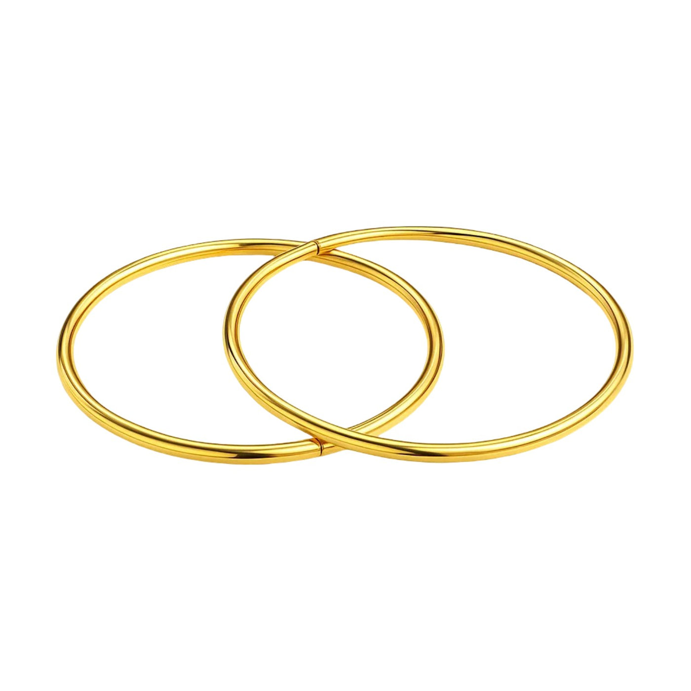 Endless Hoop Style Earrings in 14K Yellow Gold(1.2x30mm) - jazzyjewelryjones