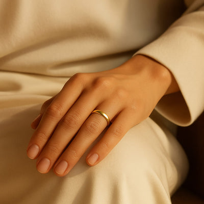 14k Yellow Gold Comfort Fit Wedding Band(4.00 mm) - jazzyjewelryjones
