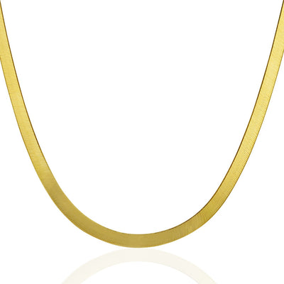 Imperial Herringbone Chain in 10k Yellow Gold (5.00 mm) - jazzyjewelryjones