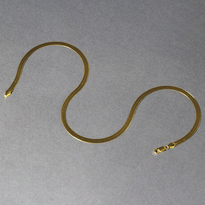 Imperial Herringbone Chain in 10k Yellow Gold (5.00 mm) - jazzyjewelryjones