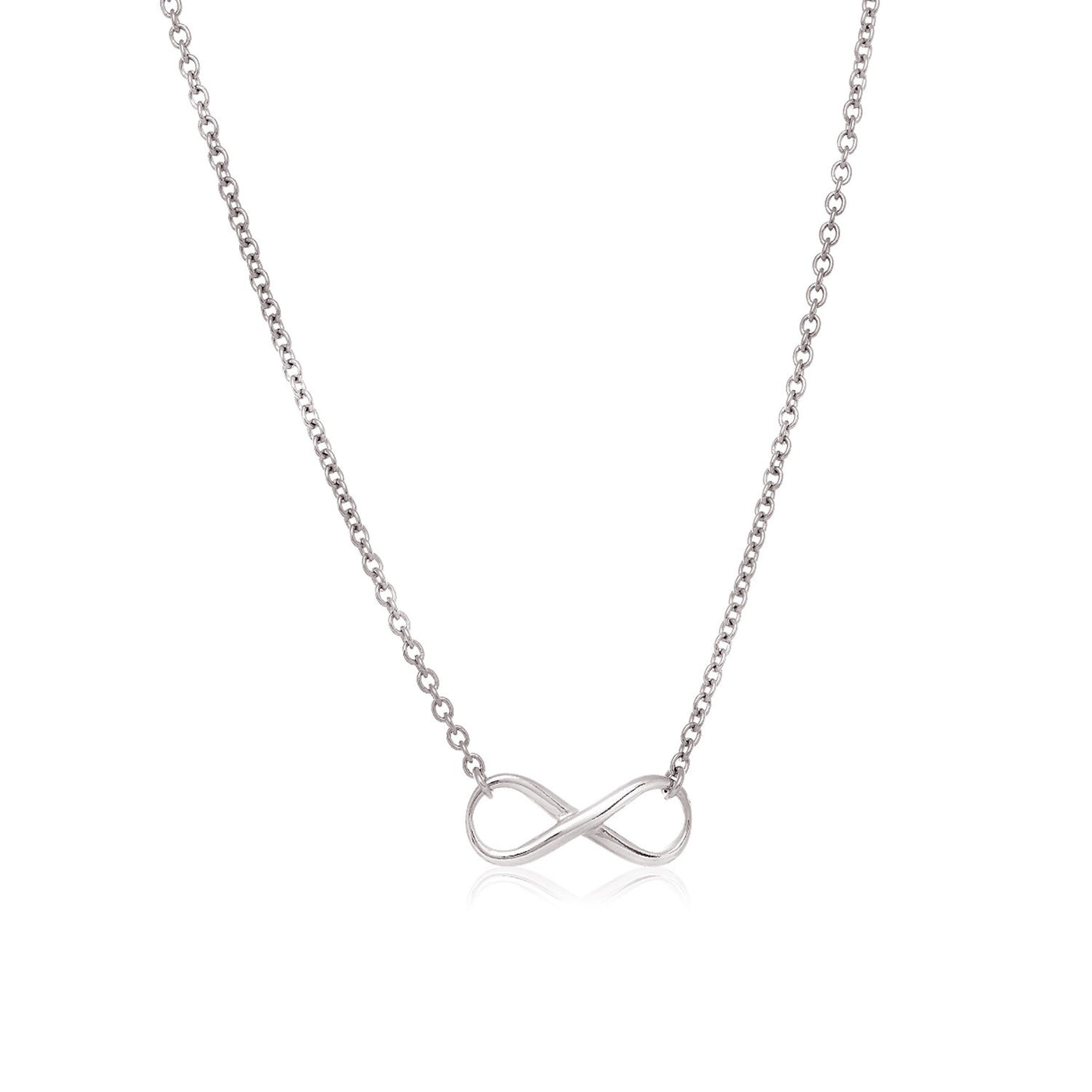 Sterling Silver Infinity Symbol Necklace - jazzyjewelryjones