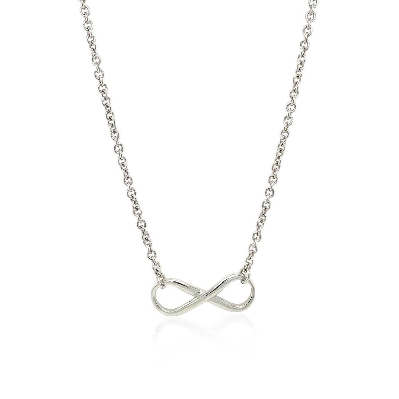 Sterling Silver Infinity Symbol Necklace - jazzyjewelryjones