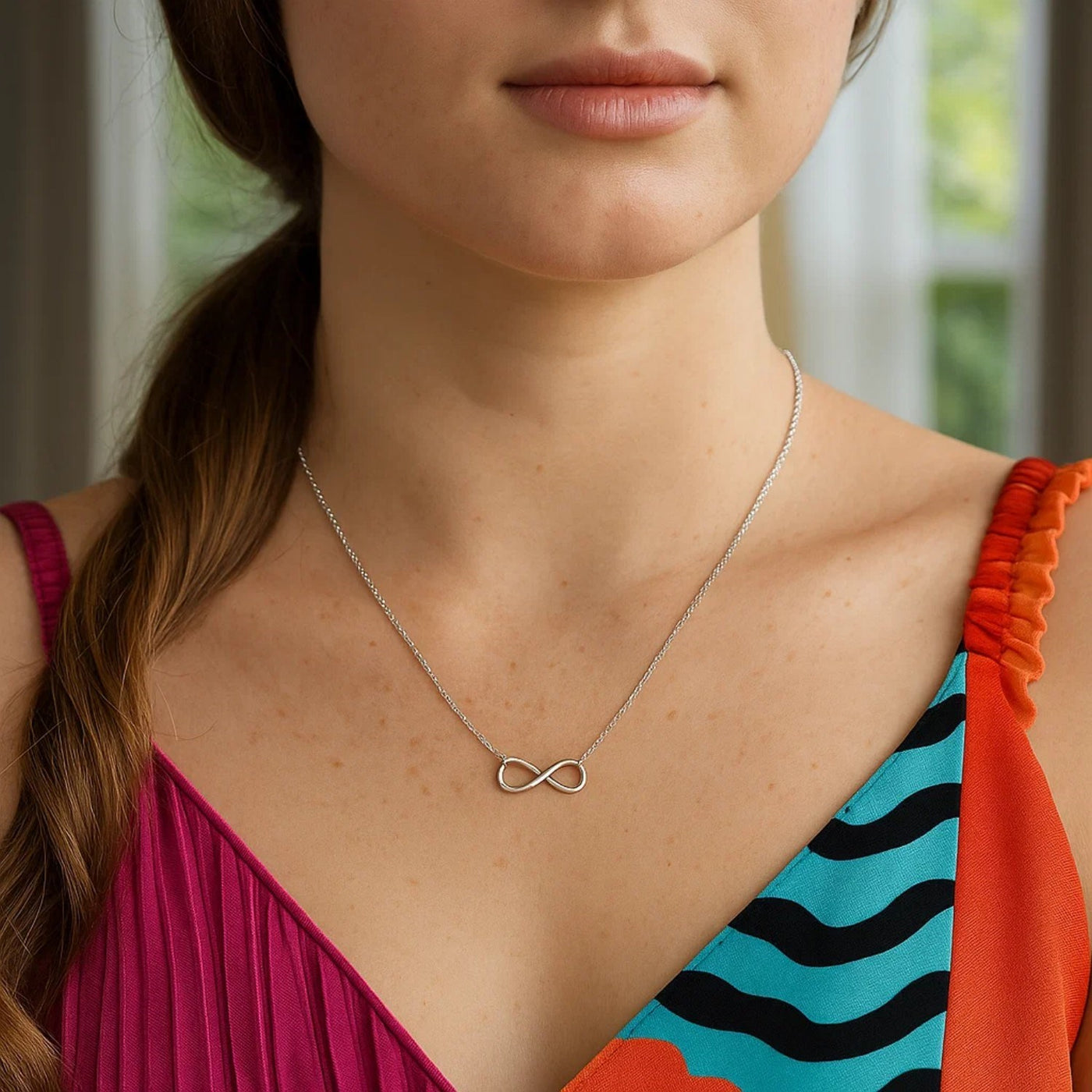 Sterling Silver Infinity Symbol Necklace - jazzyjewelryjones