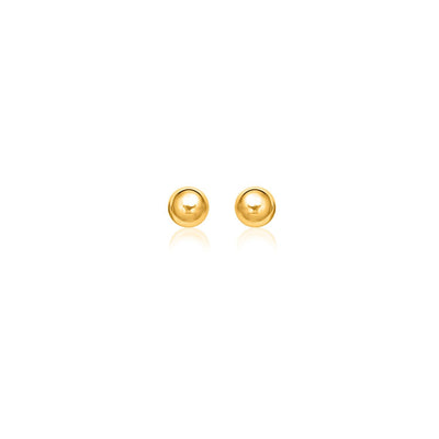 10k Yellow Gold Round Stud Earrings (6mm) - jazzyjewelryjones