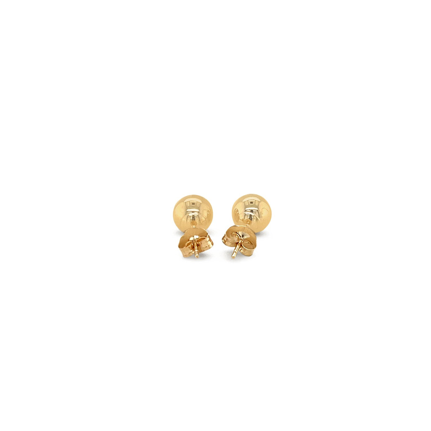 10k Yellow Gold Round Stud Earrings (6mm) - jazzyjewelryjones