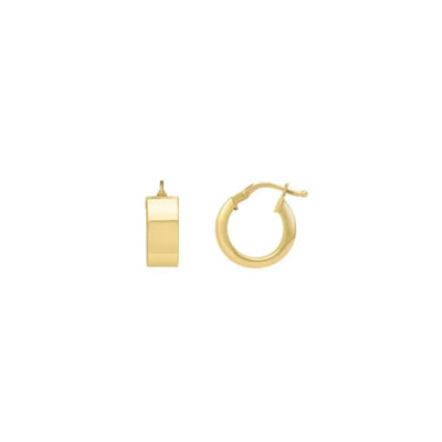 14k Yellow Gold Medium Square Tube Hoops Earrings - jazzyjewelryjones