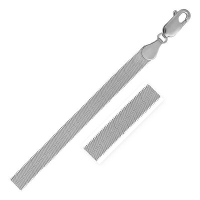 14k White Gold Super Flex Herringbone Chain (4.60 mm) - jazzyjewelryjones