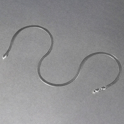 14k White Gold Super Flex Herringbone Chain (4.60 mm) - jazzyjewelryjones
