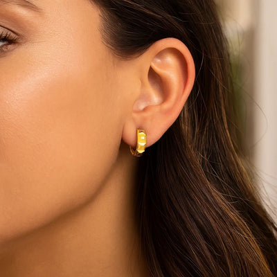 14K Yellow Gold J Hoop Earrings - jazzyjewelryjones