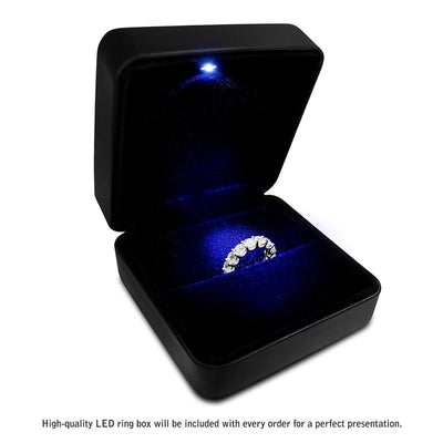 Round Cut Lab Grown Diamond Eternity Ring in 14k White Gold (2 cttw FG/VS2) - jazzyjewelryjones