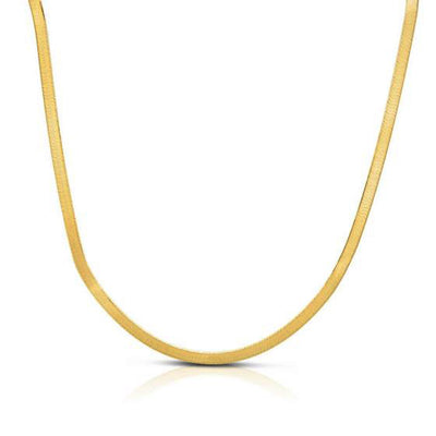 14k Yellow Gold Super Flex Herringbone Chain (1.50 mm) - jazzyjewelryjones
