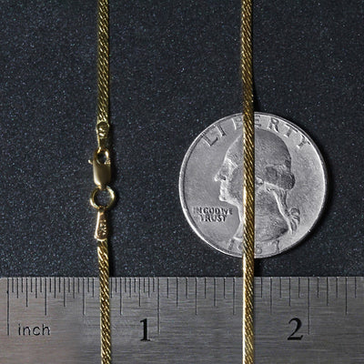 14k Yellow Gold Super Flex Herringbone Chain (1.50 mm) - jazzyjewelryjones