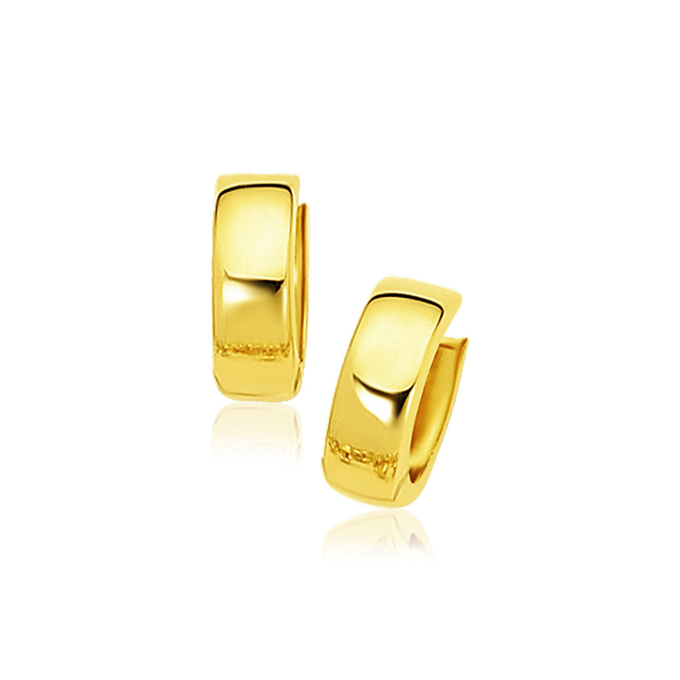14k Yellow Gold Snuggable Hoop Earrings - jazzyjewelryjones