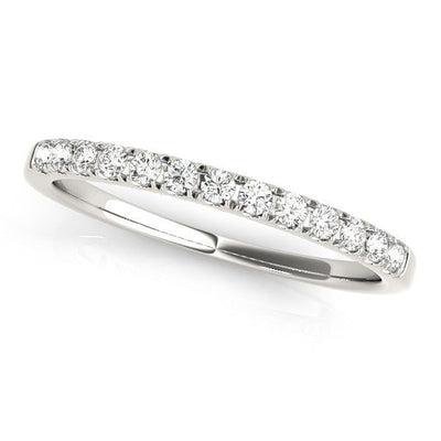 14k White Gold Timeless Diamond Wedding Ring (1/5 cttw) - jazzyjewelryjones