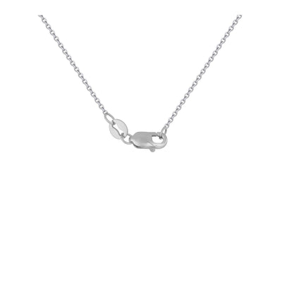 14k White Gold Diamond Studded Circle Pendant with Cut - out (1/3 cttw) - jazzyjewelryjones