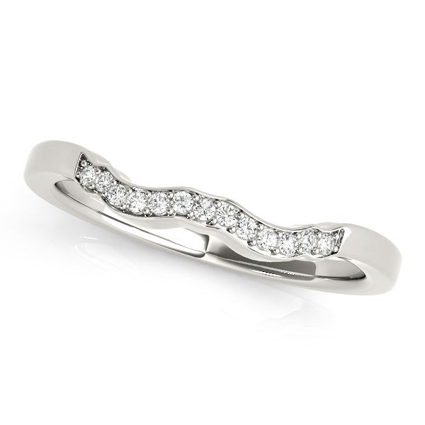 14k White Gold Wavy Style Diamond Wedding Ring (1/15 cttw) - jazzyjewelryjones