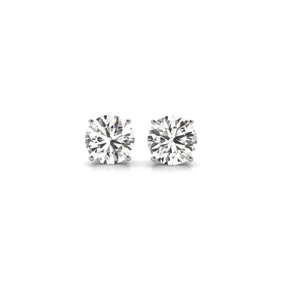 2 cttw Certified IGI Lab Grown Round Diamond Stud Earrings 14k White Gold (G/VS2) - jazzyjewelryjones