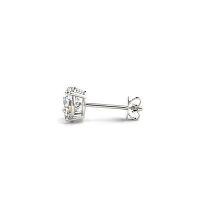 2 cttw Certified IGI Lab Grown Round Diamond Stud Earrings 14k White Gold (G/VS2) - jazzyjewelryjones
