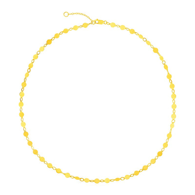 14k Yellow Gold Necklace with Polished Circles - jazzyjewelryjones