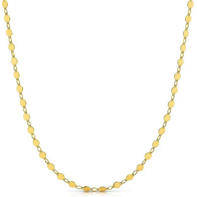 14k Yellow Gold Necklace with Polished Circles - jazzyjewelryjones