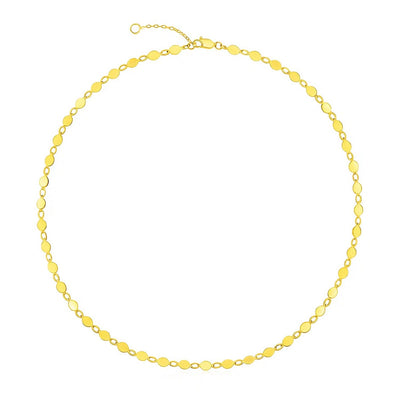 14k Yellow Gold Necklace with Polished Circles - jazzyjewelryjones