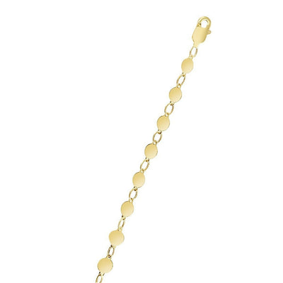 14k Yellow Gold Necklace with Polished Circles - jazzyjewelryjones