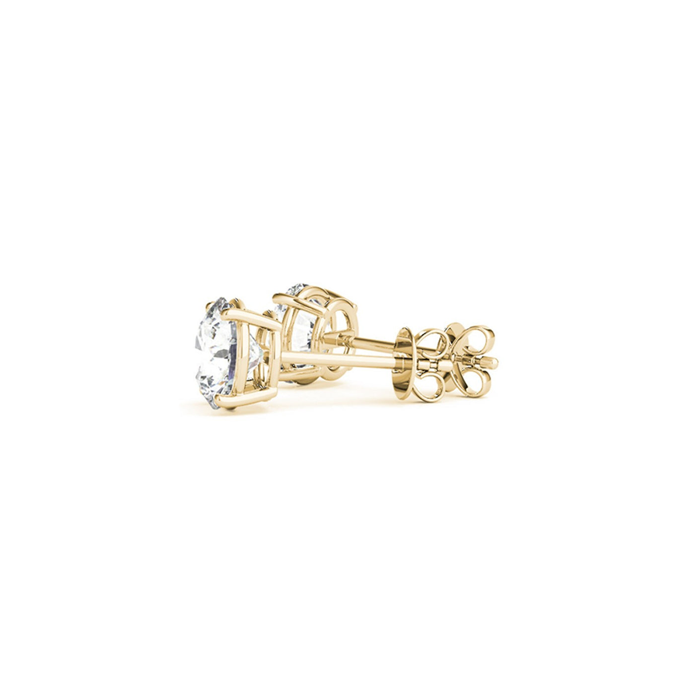 3 cttw Certified IGI Lab Grown Round Diamond Stud Earrings 14k Yellow Gold (G/VS2) - jazzyjewelryjones