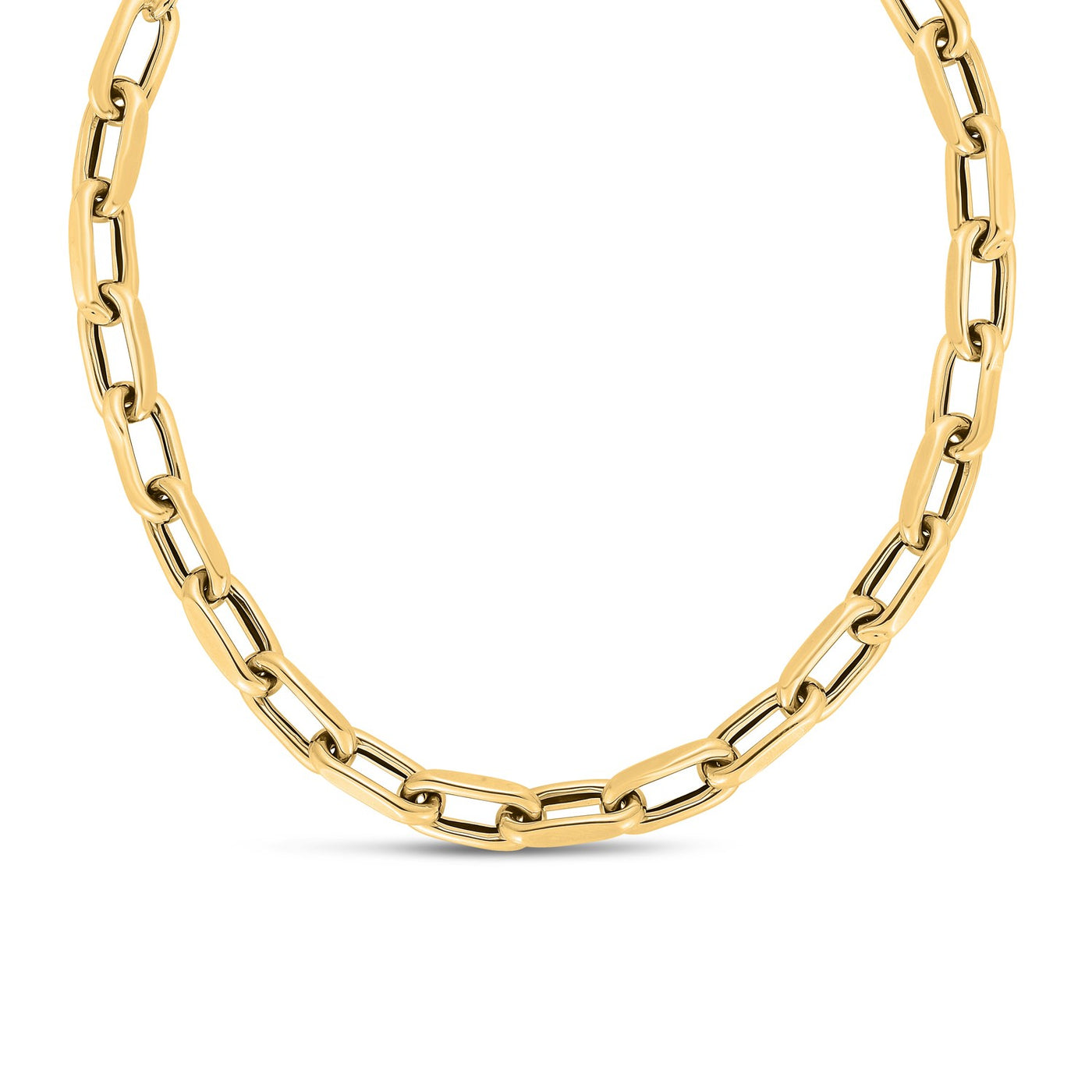 14k Yellow Gold French Cable Link Necklace (9mm) - jazzyjewelryjones