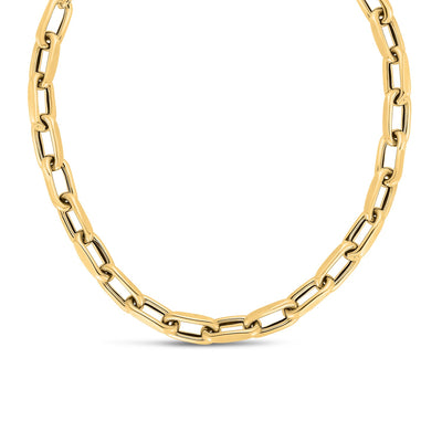 14k Yellow Gold French Cable Link Necklace (9mm) - jazzyjewelryjones
