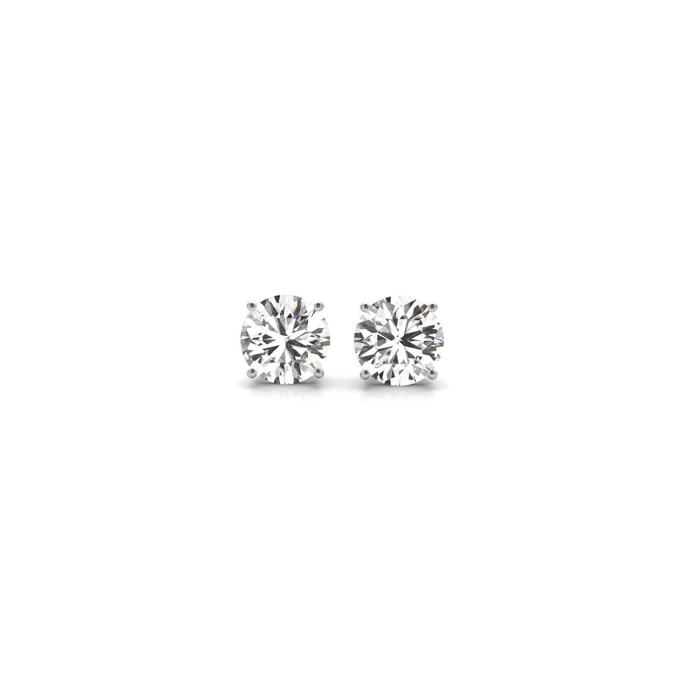1 cttw Certified IGI Lab Grown Round Diamond Stud Earrings 14k White Gold (G/VS2) - jazzyjewelryjones